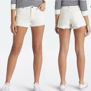 Pistola White Frayed Denim Shorts